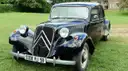 A black vintage Citroën Traction Avant