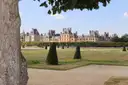 The Palace of Fontainebleau across its lawns