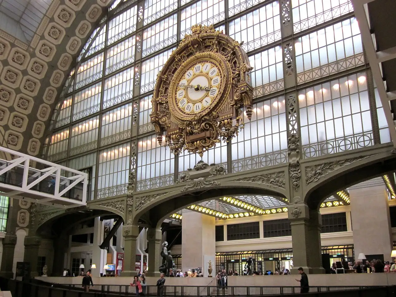The great gilded clock above the glass-roofed nave of the Musée d'Orsay