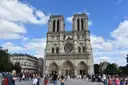 Notre dame west facade square