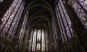 The stained-glass walls and vault of Sainte-Chapelle