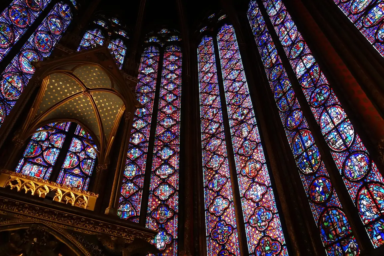 Stained-glass windows of the upper chapel of Sainte-Chapelle