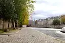 A cobbled quay along the Seine in the Latin Quarter