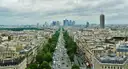 View from the top of the Arc de Triomphe toward the towers of La Défense
